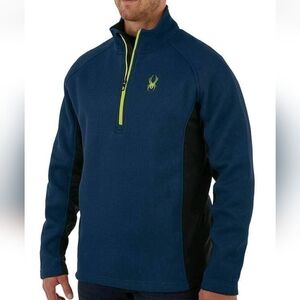 Spyder Blue Outbound Medium Weight Core Stryke Pullover Sweater